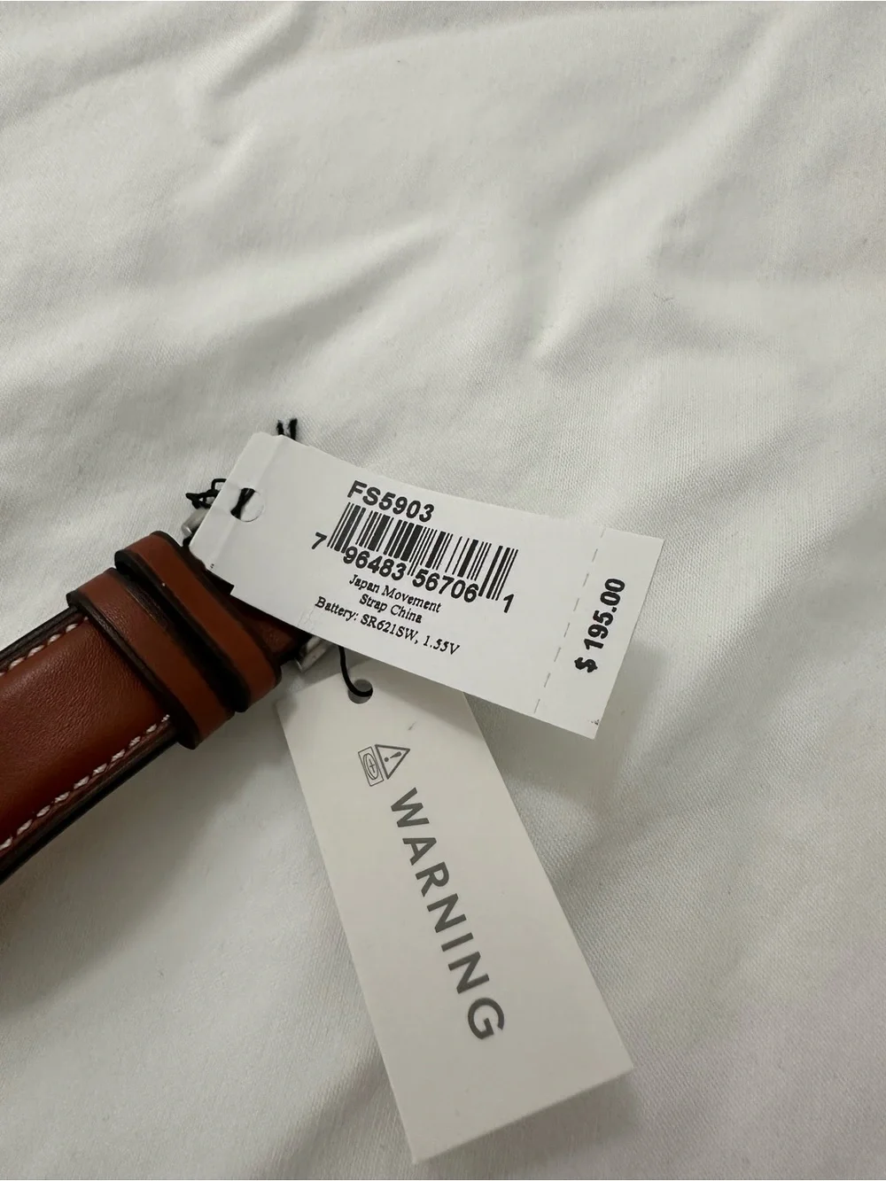 Fossil Watch with Brown Leather Strap